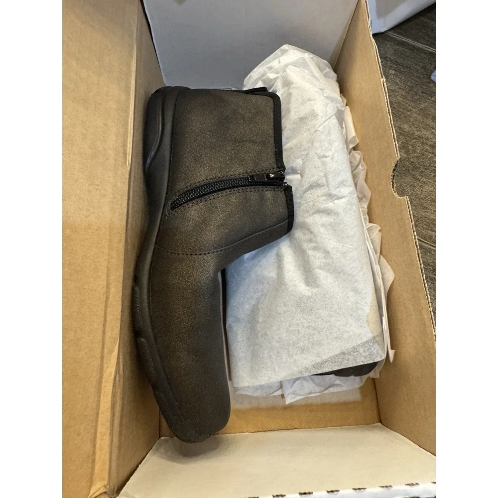 ROMIKA Top Dry Women Bootie Boots Size 37‎ Medium Black Synthetic Zip